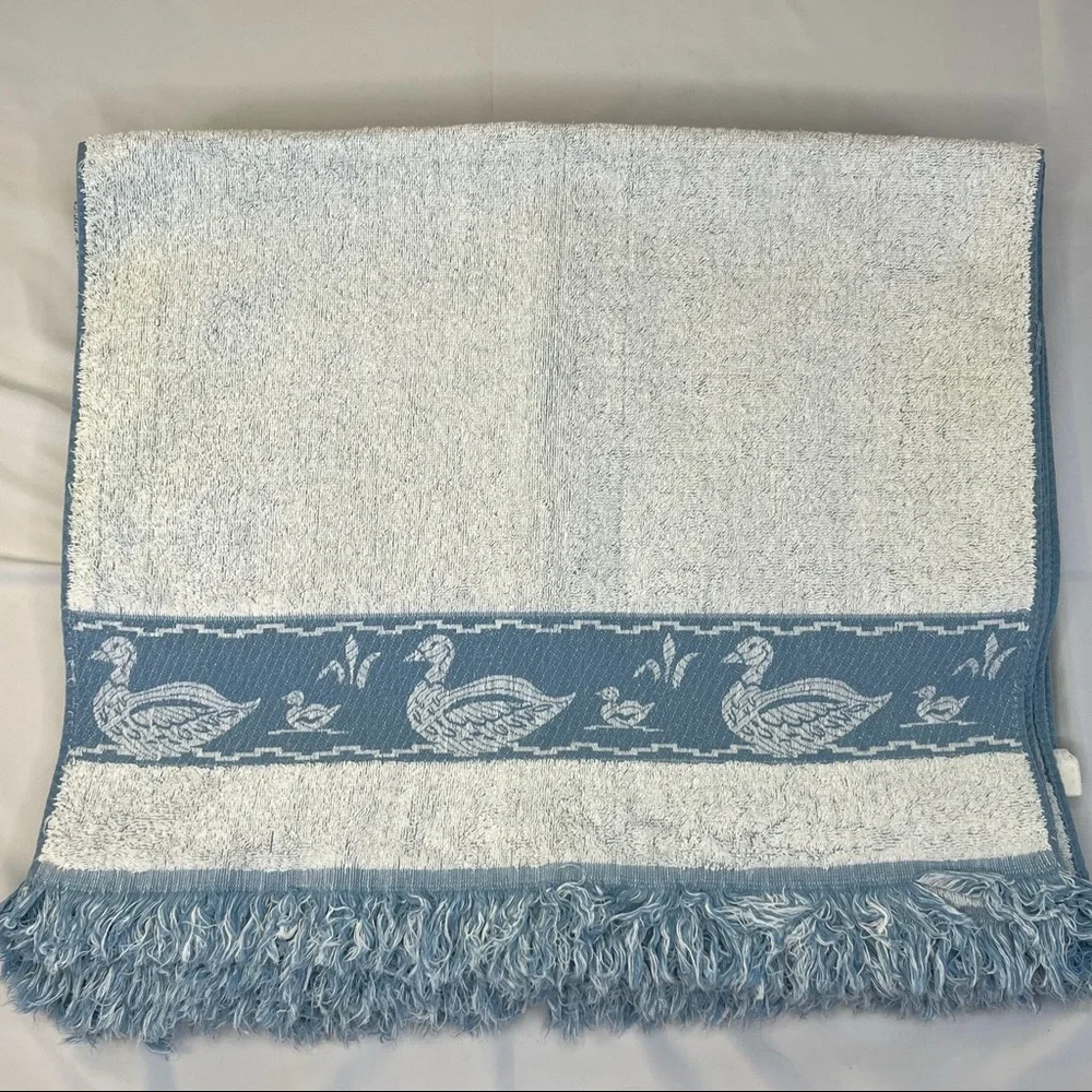 Vintage Cannon Mama And Baby Duck Bath Towels